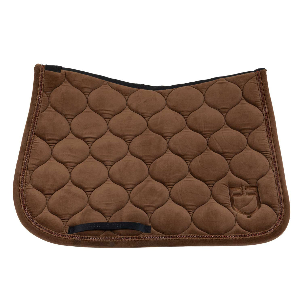 Equestro Suede-effect jumping saddle pad with rhinestones