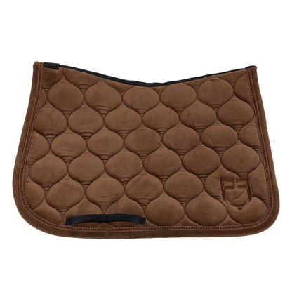 Equestro Suede-effect jumping saddle pad with rhinestones