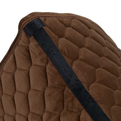 Equestro Suede-effect jumping saddle pad with rhinestones