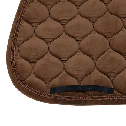 Equestro Suede-effect jumping saddle pad with rhinestones