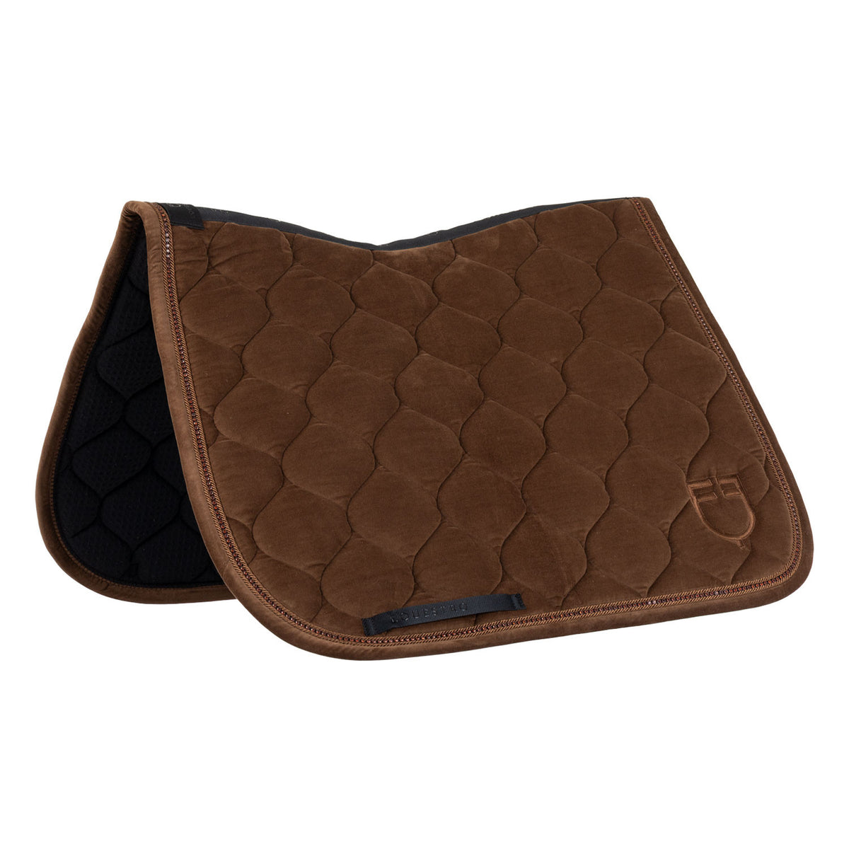 Equestro Suede-effect dressage saddle pad with rhinestones