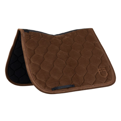Equestro Suede-effect dressage saddle pad with rhinestones