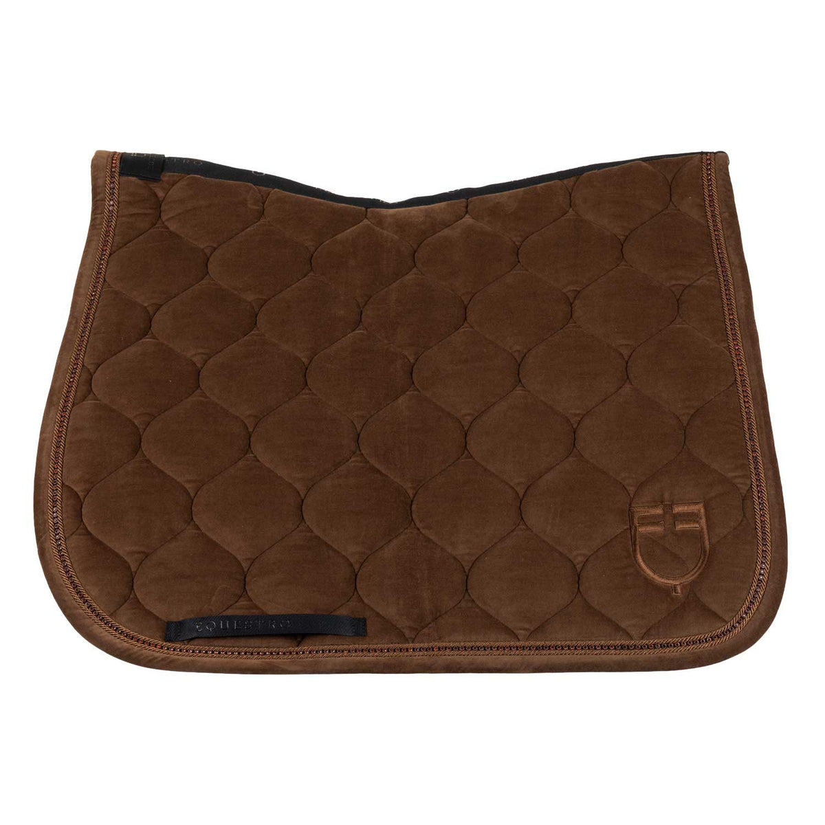 Equestro Suede-effect dressage saddle pad with rhinestones