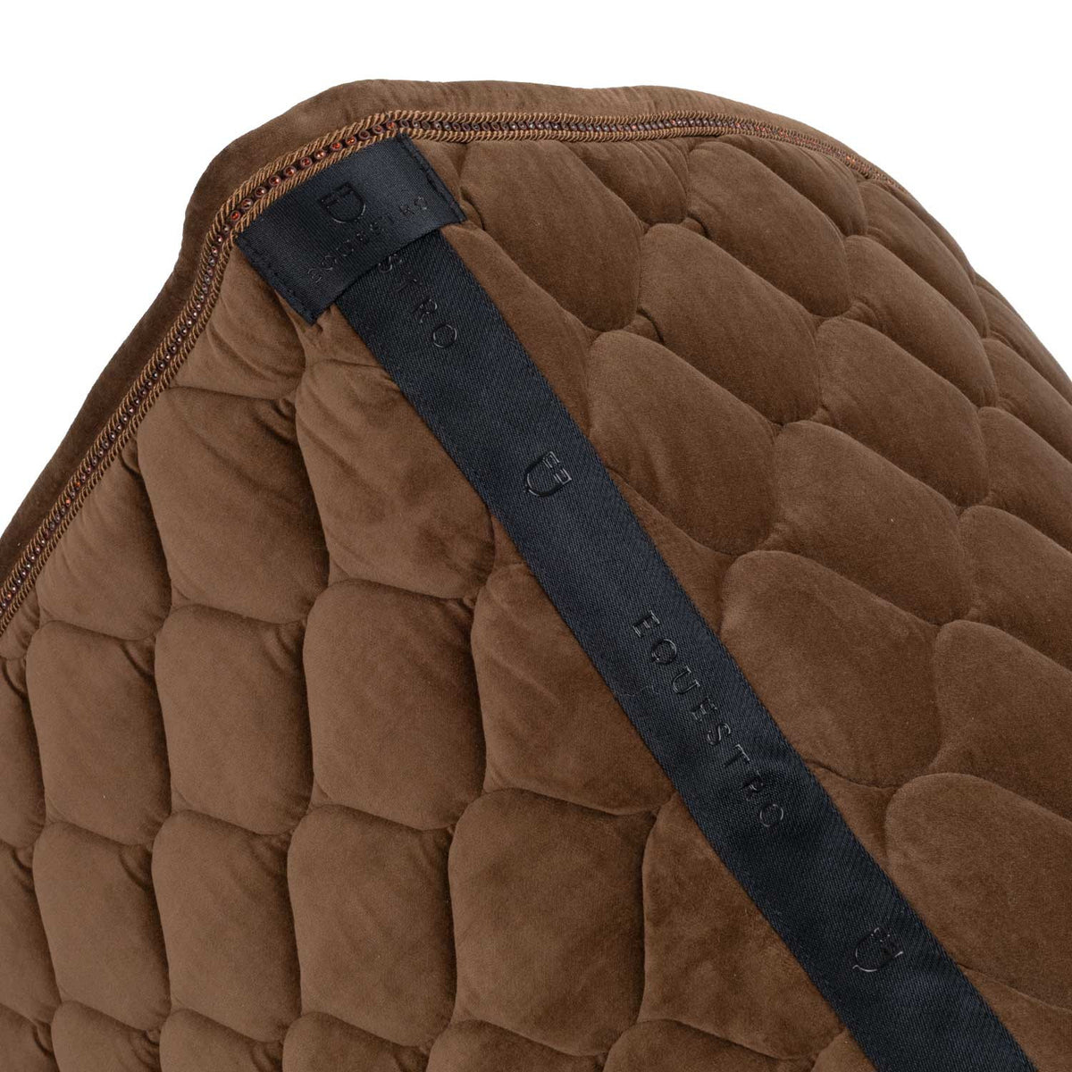 Equestro Suede-effect dressage saddle pad with rhinestones