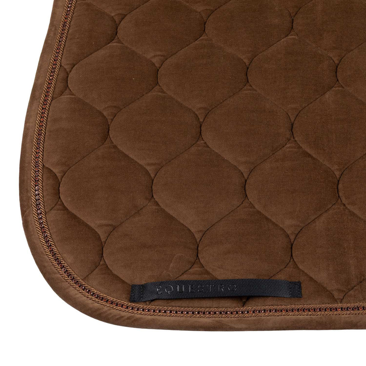 Equestro Suede-effect dressage saddle pad with rhinestones