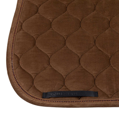 Equestro Suede-effect dressage saddle pad with rhinestones