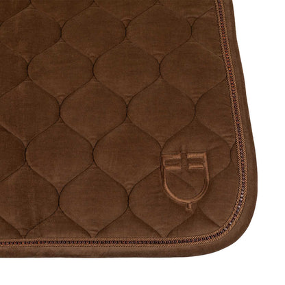 Equestro Suede-effect dressage saddle pad with rhinestones