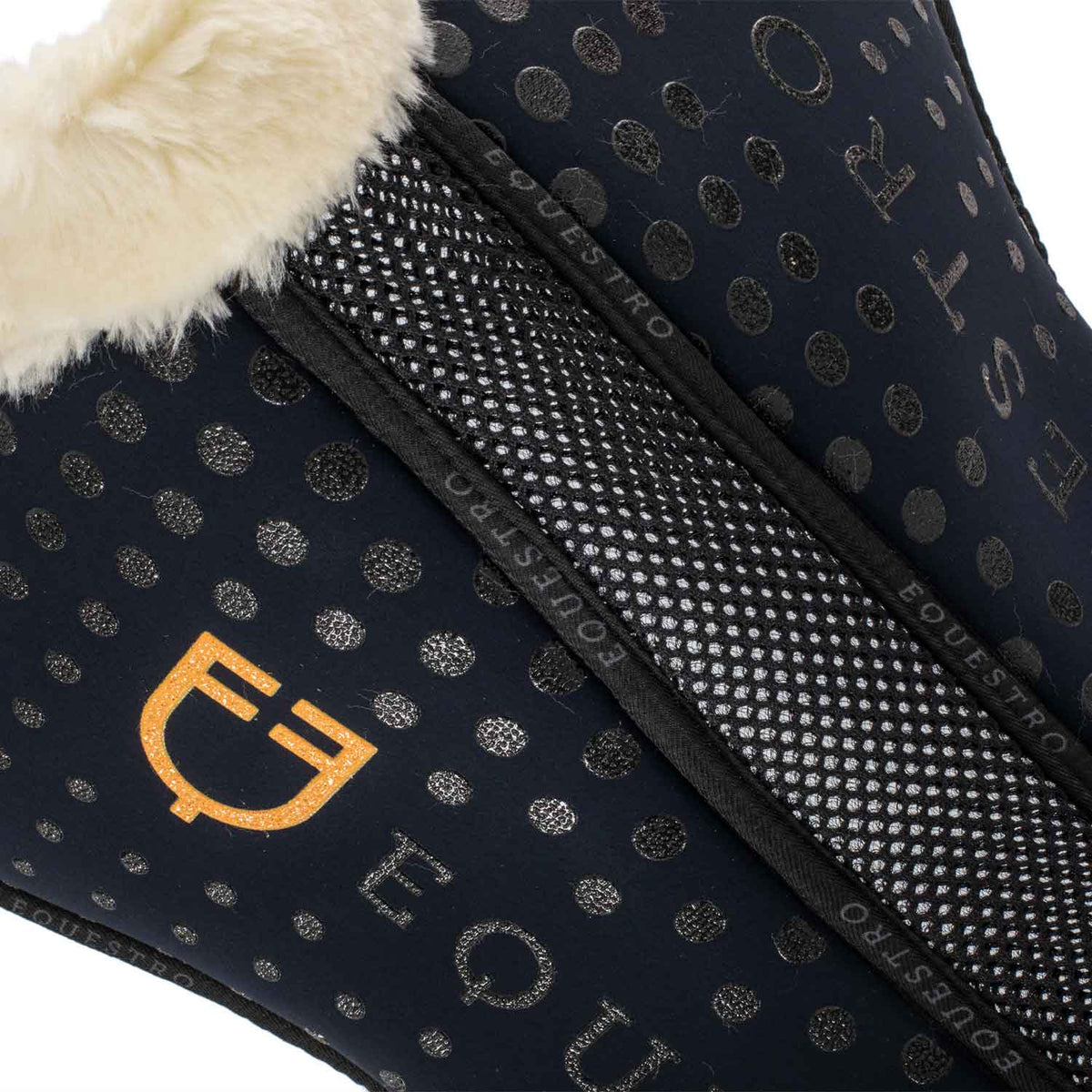 Equestro Ecowool memory foam pad with silicone grip and logo