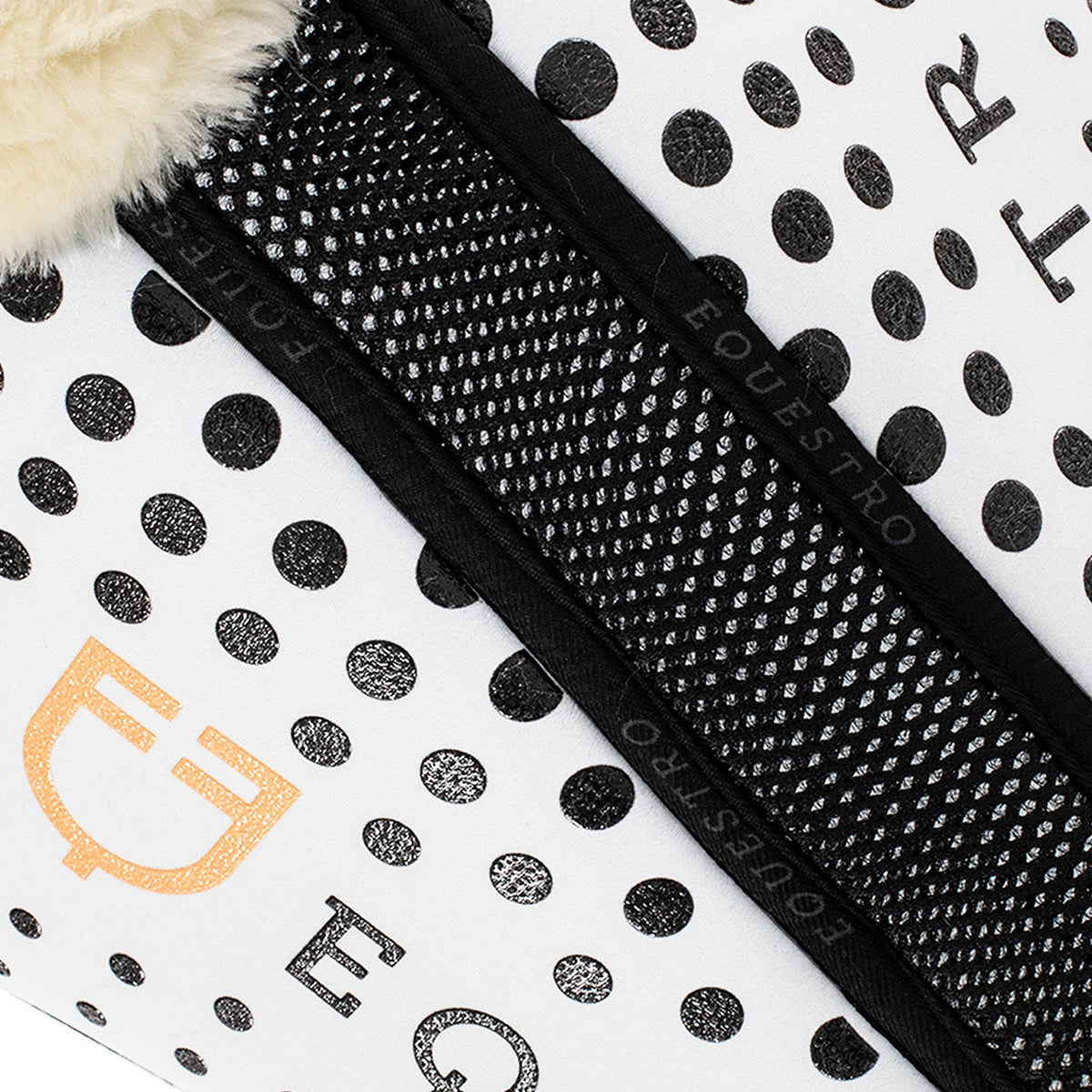 Equestro Ecowool memory foam pad with silicone grip and logo