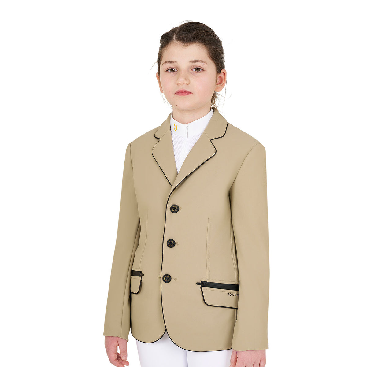 Equestro Girls' competition jacket in technical fabric