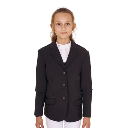 Equestro Girls' competition jacket in technical fabric