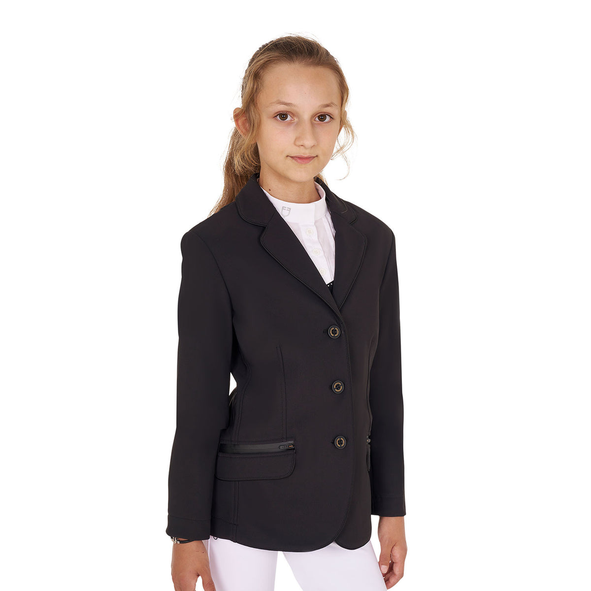 Equestro Girls' competition jacket in technical fabric