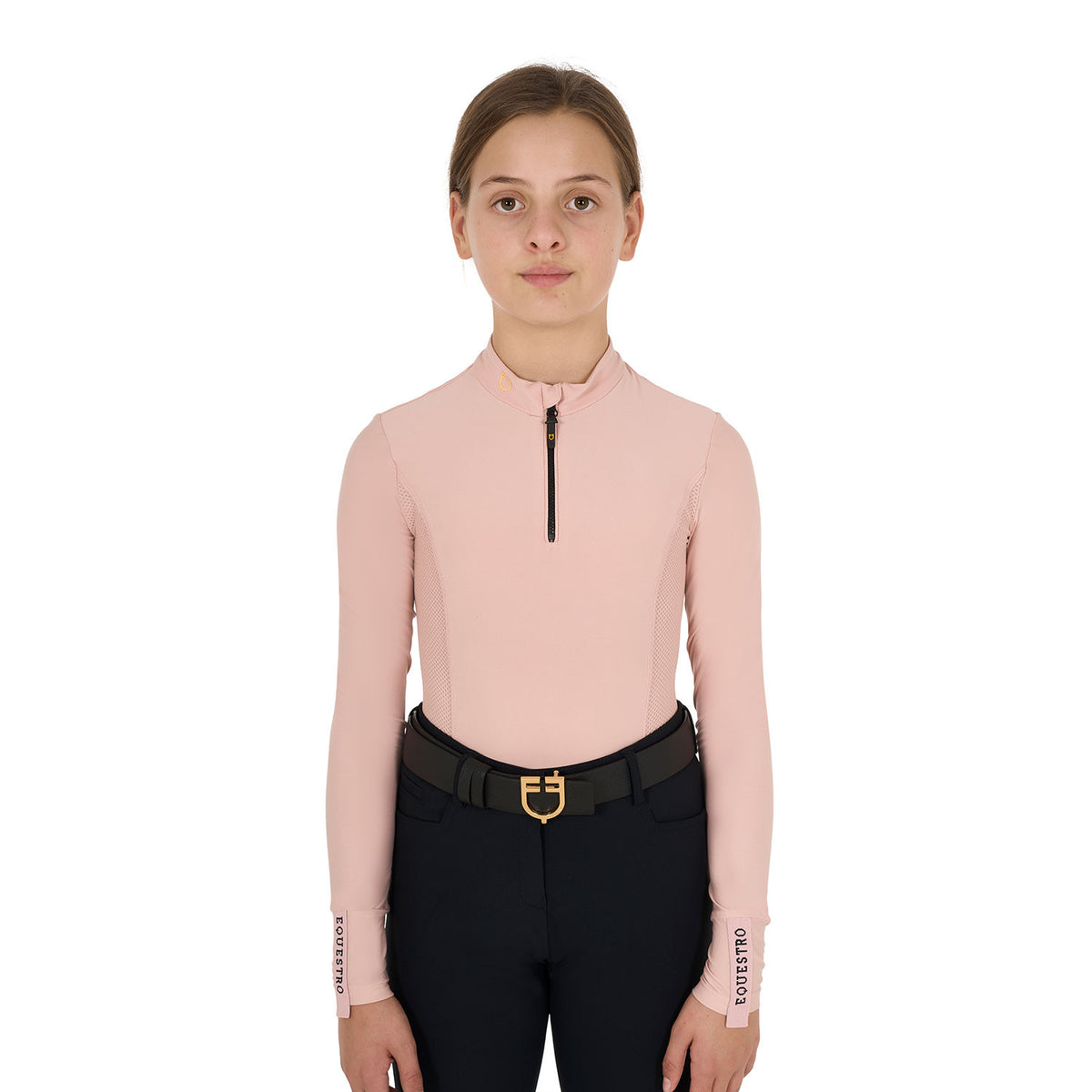 Equestro Girls' long-sleeved training base layer