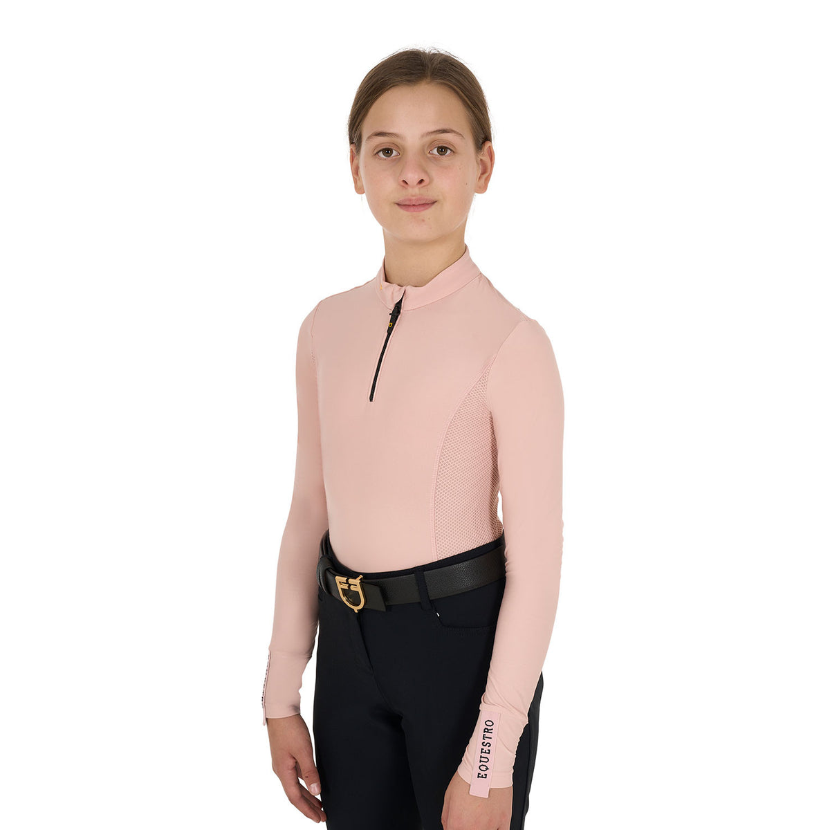 Equestro Girls' long-sleeved training base layer