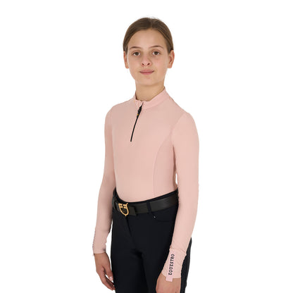 Equestro Girls' long-sleeved training base layer