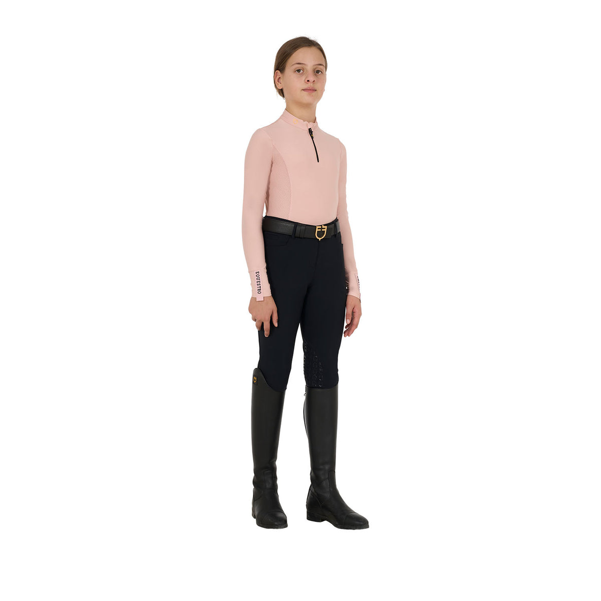 Equestro Girls' long-sleeved training base layer