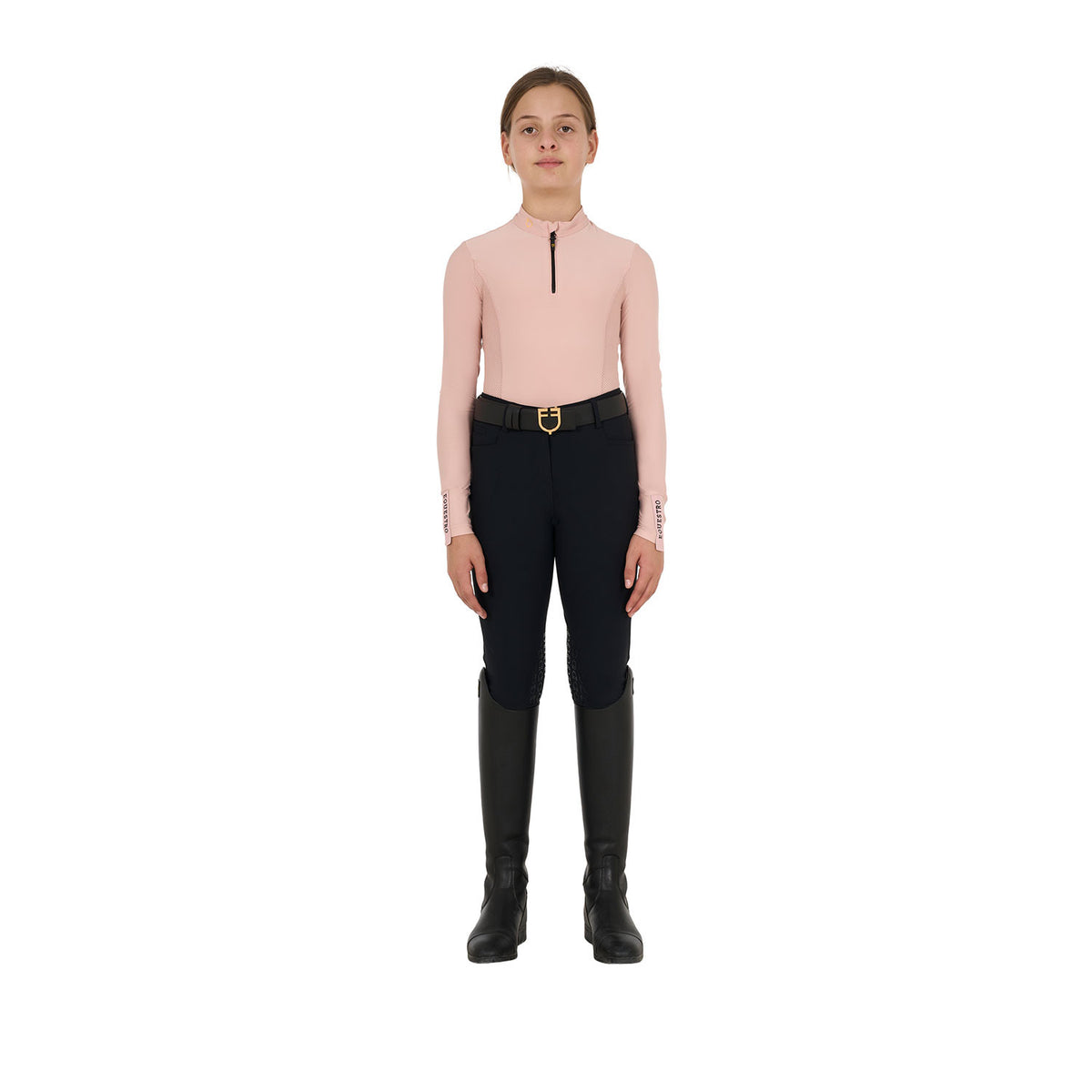 Equestro Girls' long-sleeved training base layer