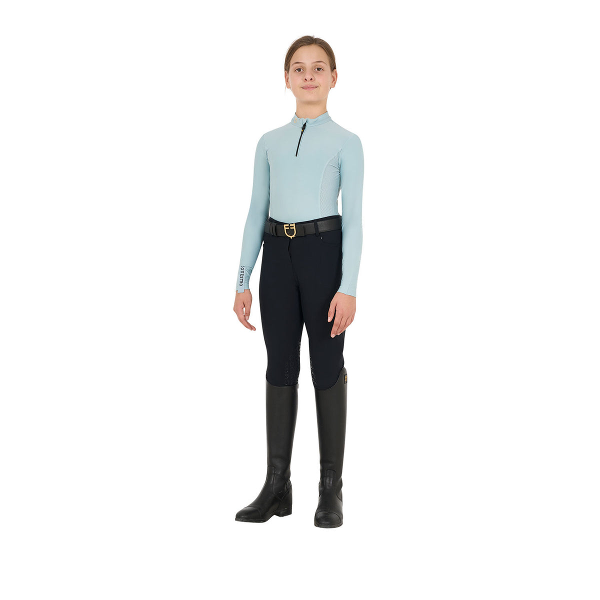 Equestro Girls' long-sleeved training base layer