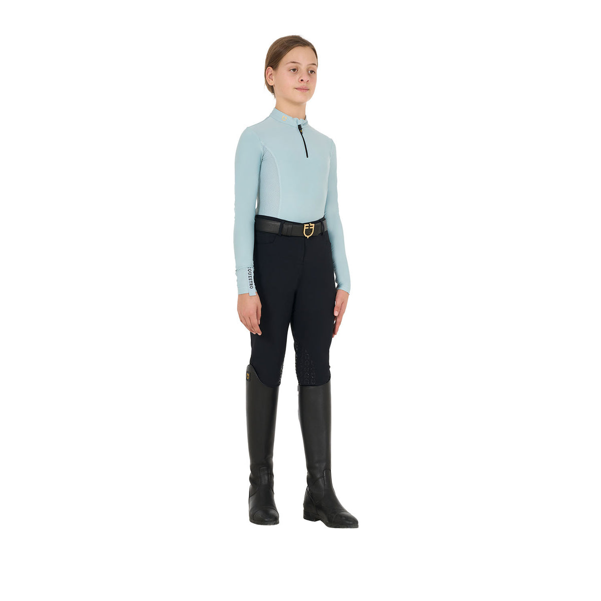 Equestro Girls' long-sleeved training base layer