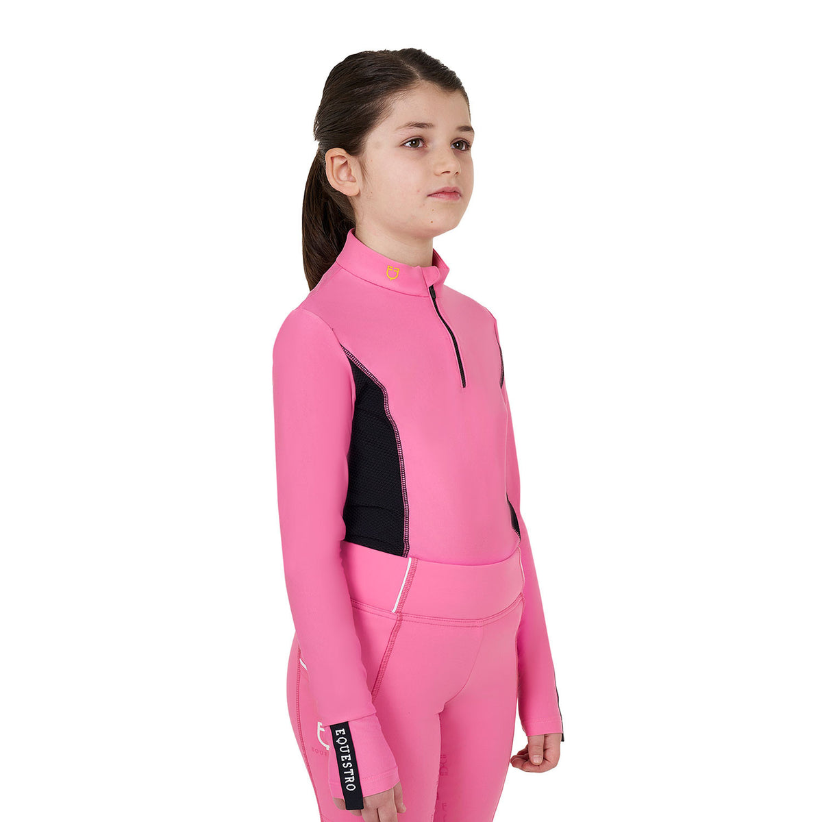 Equestro Girls' long-sleeved training base layer