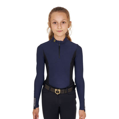 Equestro Girls' long-sleeved training base layer
