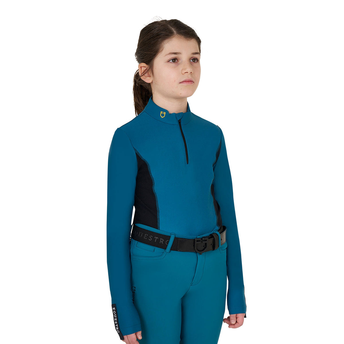 Equestro Girls' long-sleeved training base layer