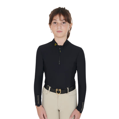 Equestro Girls' long-sleeved training base layer
