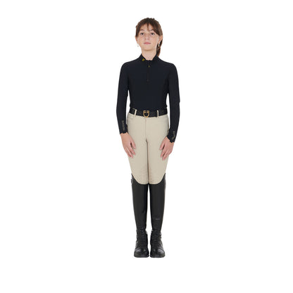 Equestro Girls' long-sleeved training base layer