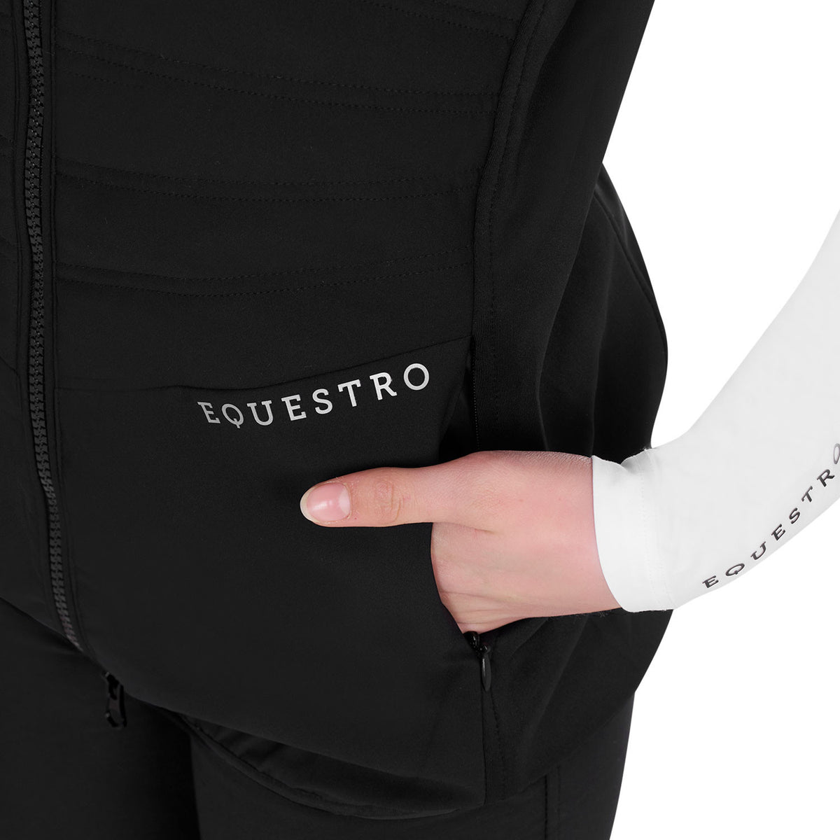 Equestro Girls' slim fit vest in technical fabric