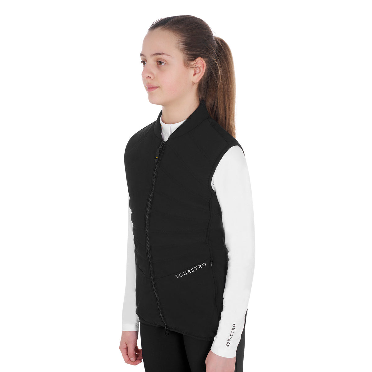 Equestro Girls' slim fit vest in technical fabric