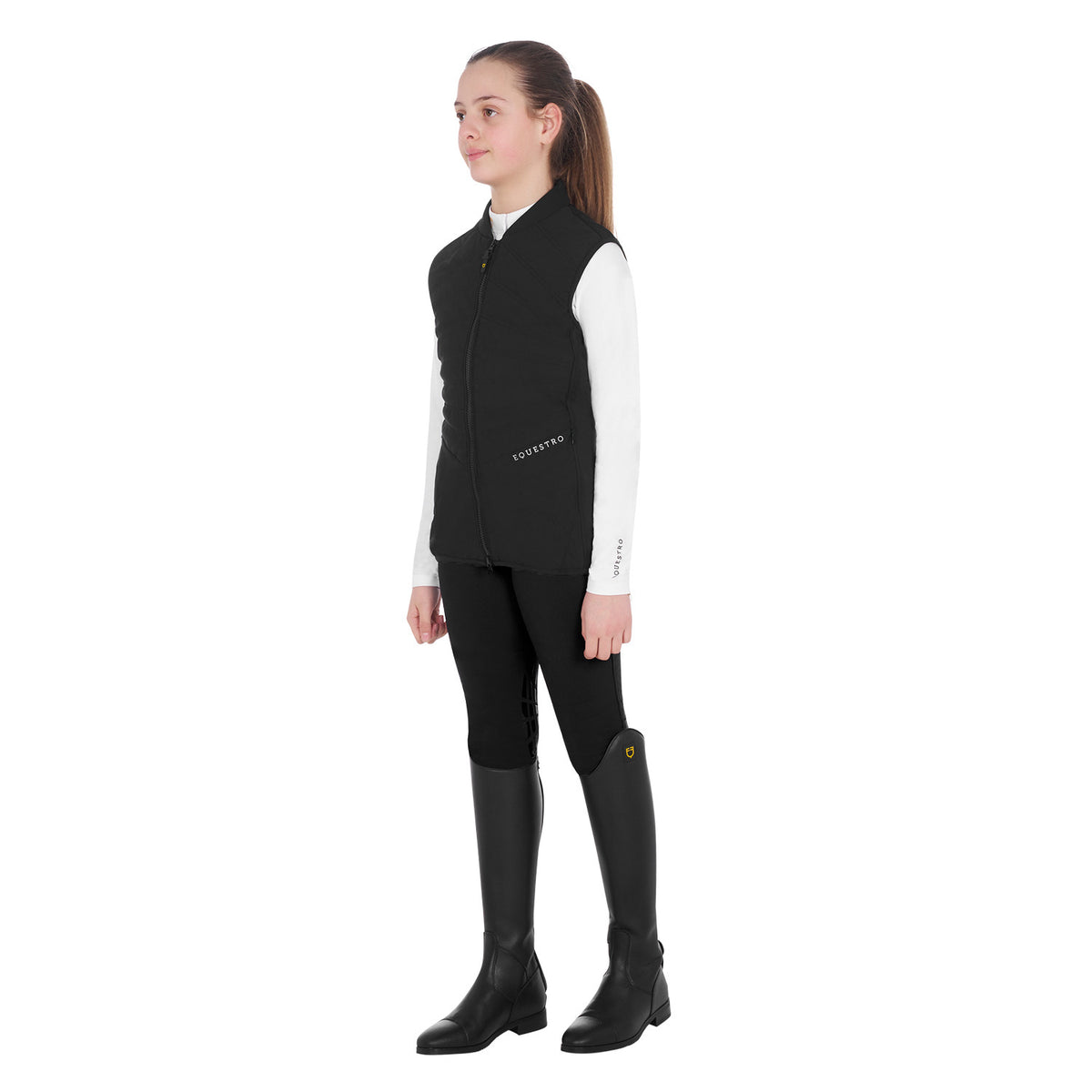 Equestro Girls' slim fit vest in technical fabric