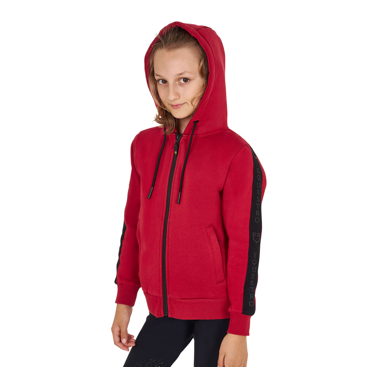 Equestro Girls' full zip sweatshirt inner fleece