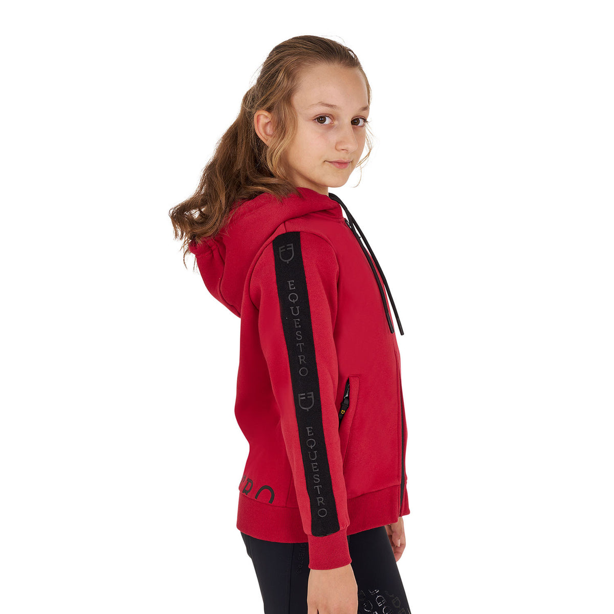 Equestro Girls' full zip sweatshirt inner fleece