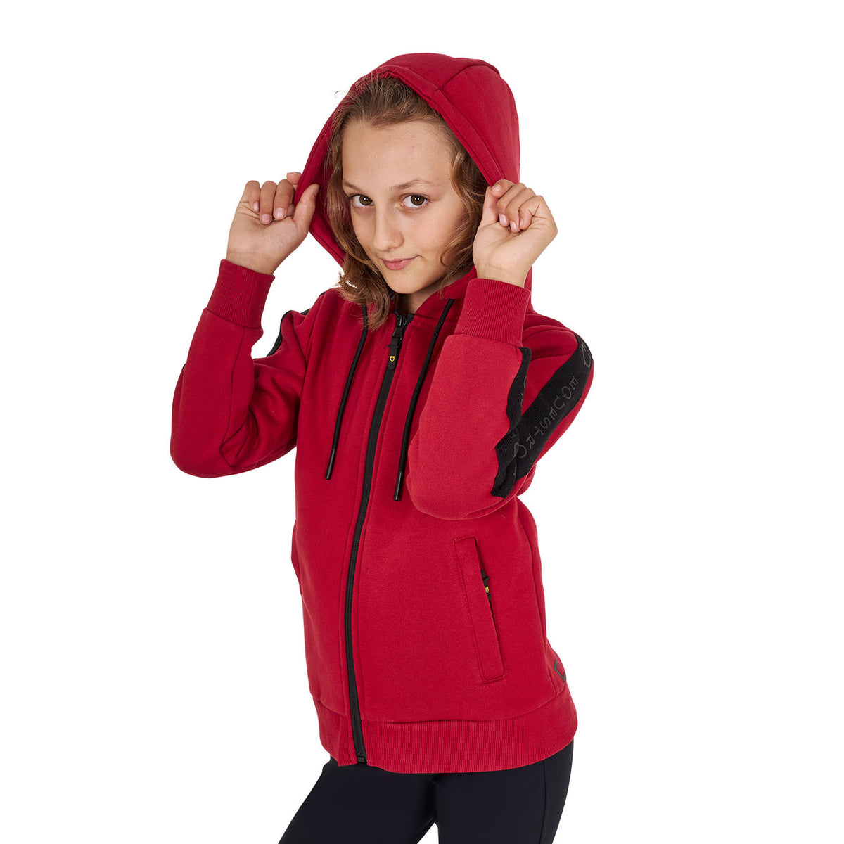 Equestro Girls' full zip sweatshirt inner fleece