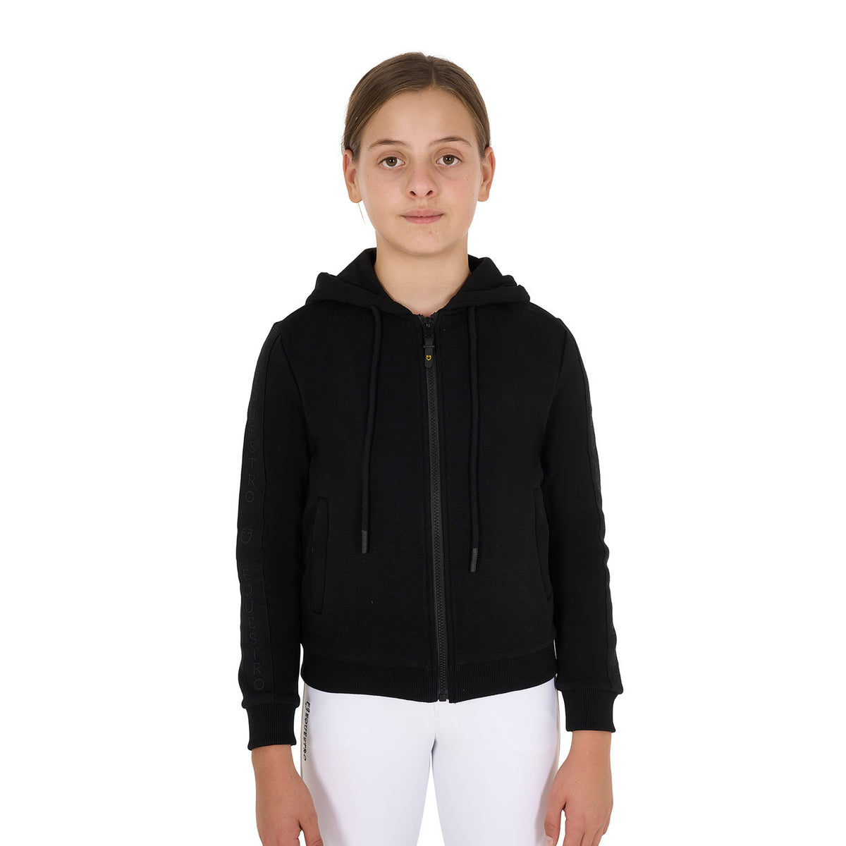 Equestro Girls' full zip sweatshirt inner fleece