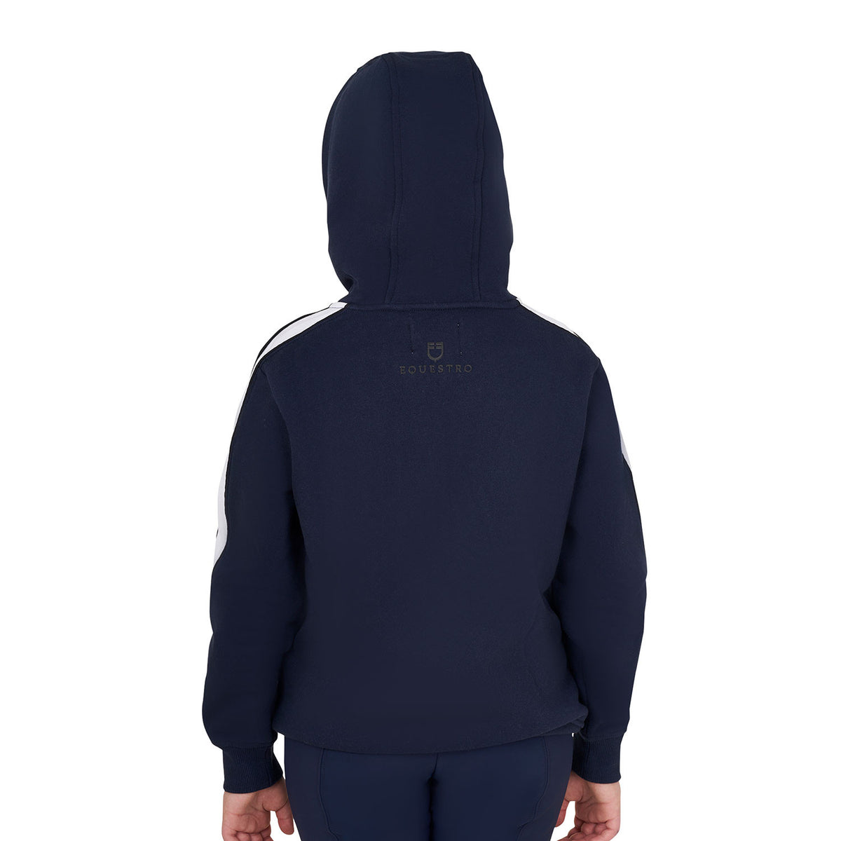 Equestro Girls' cotton hoodie with front zip