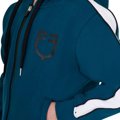 Equestro Girls' cotton hoodie with front zip