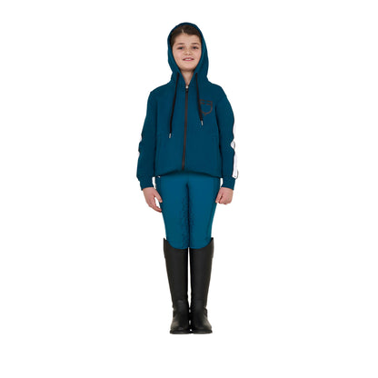 Equestro Girls' cotton hoodie with front zip