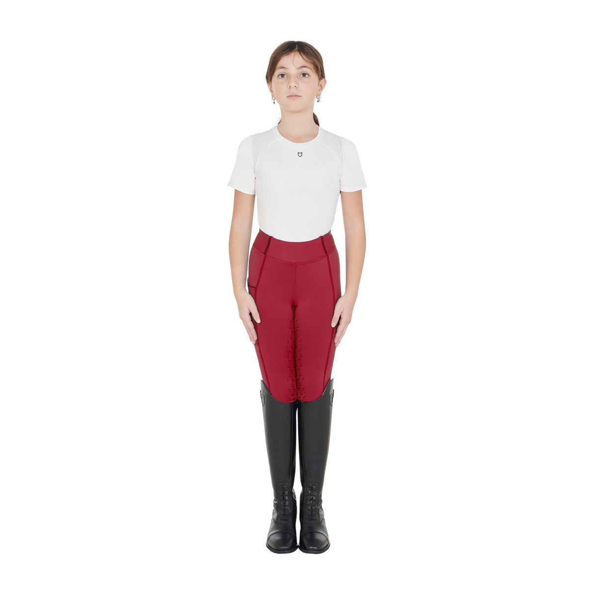 Equestro Girls' fleece lining leggings