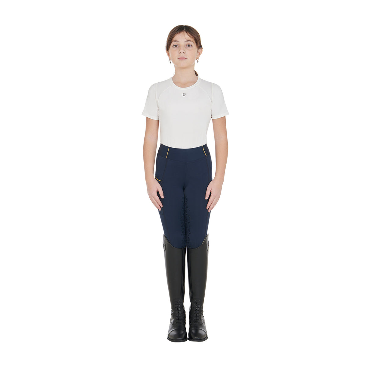 Equestro Girls' fleece lining leggings