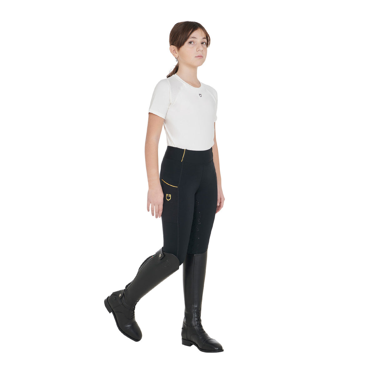 Equestro Girls' fleece lining leggings