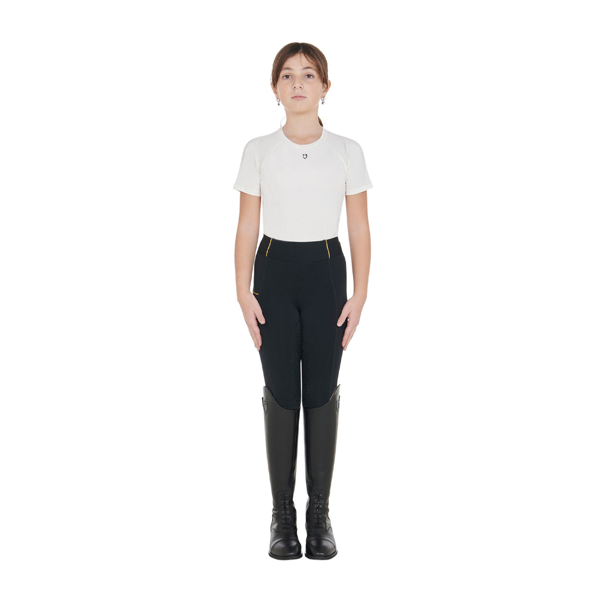 Equestro Girls' fleece lining leggings