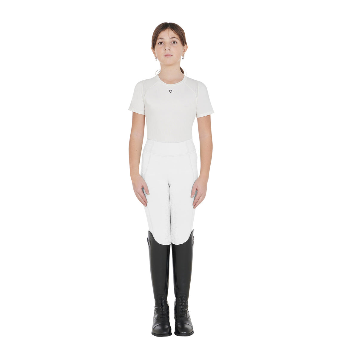 Equestro Girls' fleece lining leggings
