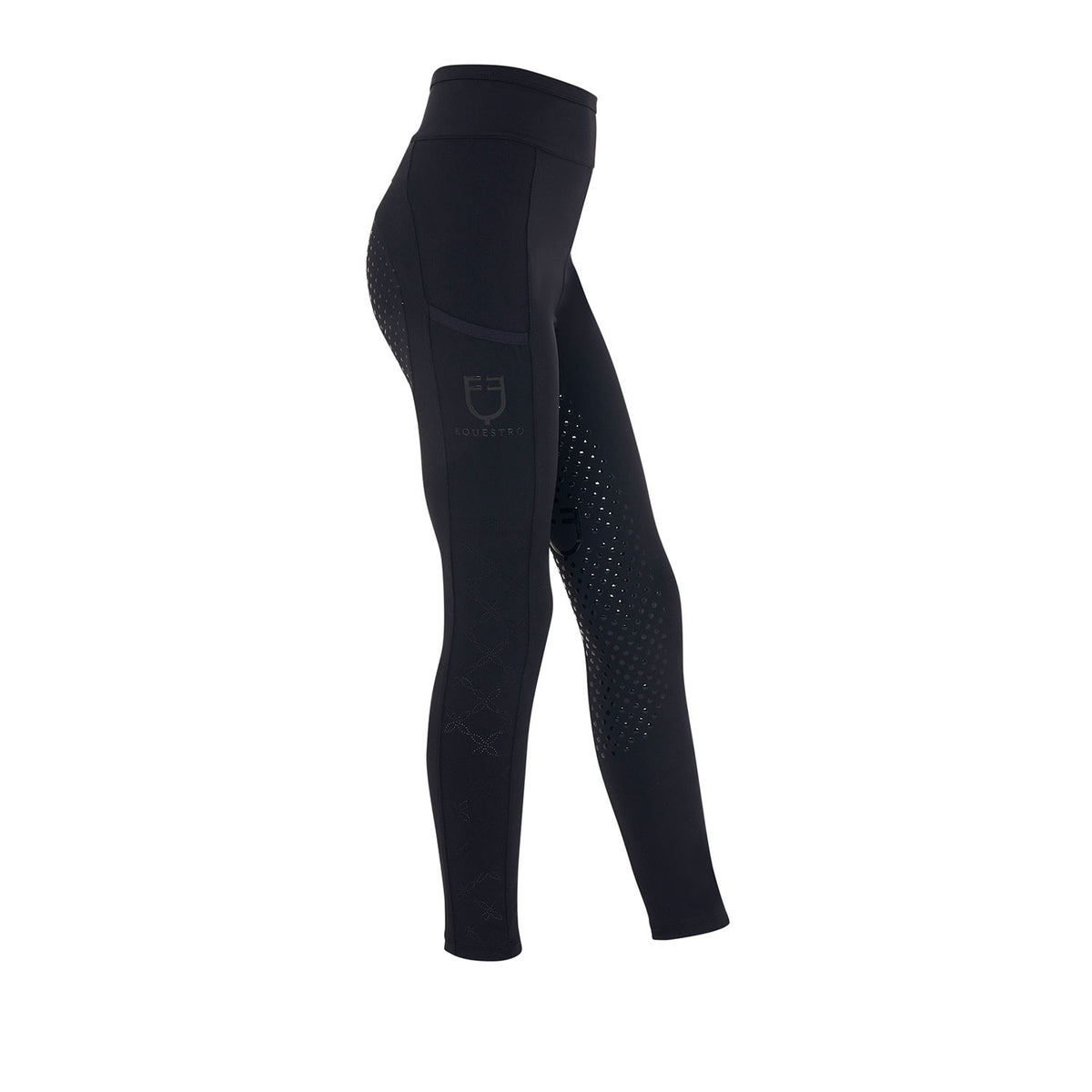 Equestro Girls' leggings with perforated decorations