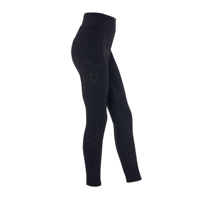 Equestro Girls' leggings with perforated decorations