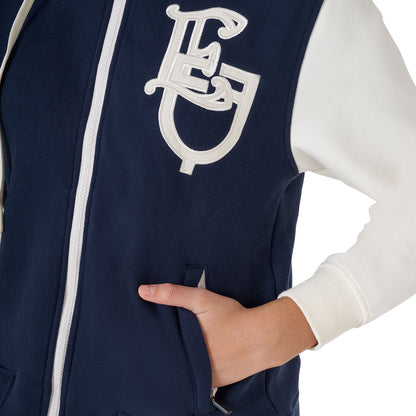 Equestro Girls' EQ two-tone hoodie with front zip