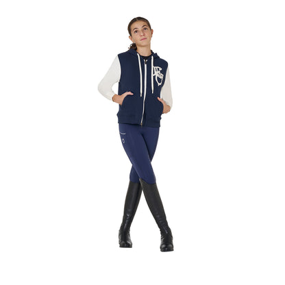 Equestro Girls' EQ two-tone hoodie with front zip