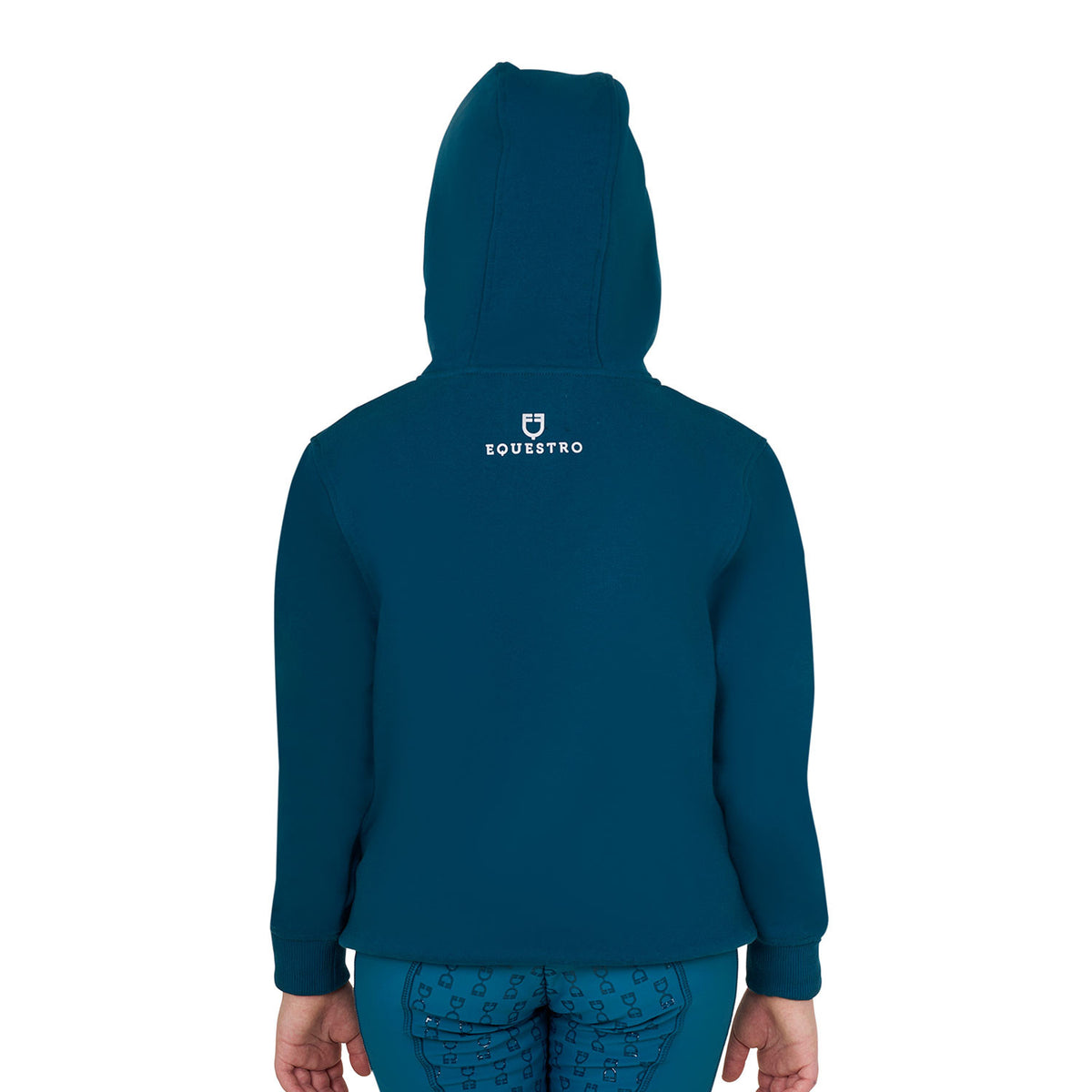 Equestro Girls' institutional hoodie with front zip