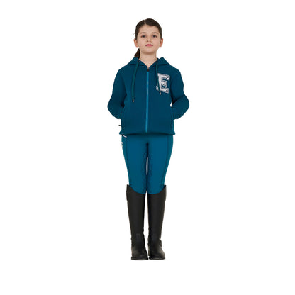 Equestro Girls' institutional hoodie with front zip