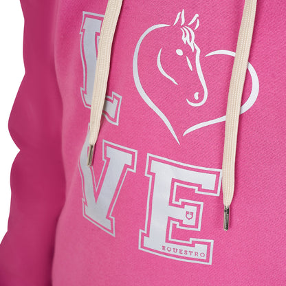Equestro Girls' Winter Love hooded sweatshirt